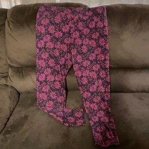 LuLaRoe Purple Floral Leggings